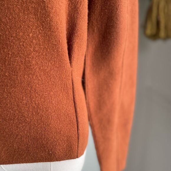 Maeve Anthropologie Lupita V-Neck Sweater Warm Brown M - Picture 4 of 9